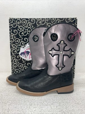 New Kids Purple Blazin Roxx Cowboy Boots. 4451201 3. 23-129