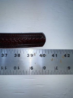 New Cherry Black Genuine Leather Tooled 34” Belt #591 JJ-32