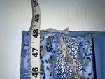 New Vintage Blue Floral Panhandle Slim Polyester Pants #76M2216 ZZ-2