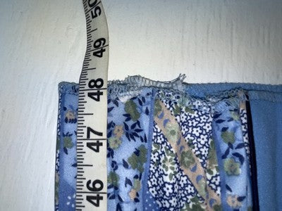 New Vintage Blue Floral Panhandle Slim Polyester Pants #76M2216 ZZ-2