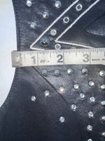 New Women’s Black 1849 Authentic Ranchwear Cut Off Zip Up Vest S #77872 3B-70