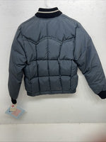 New Comfy Women Charcoal Puffer Jacket Size 12 #05650 LLL-47