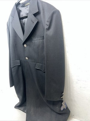 New Men’s Circle S Black Long Suit Coat 42R #25832 LL-606