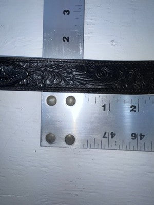 New Black Genuine Leather Nocona Tooled 36” Belt #1510201 Z-164