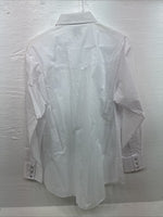 New Men’s ELY Cattleman White Long Sleeve Pearl Snap 16.5 Large X-49