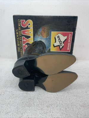 New Kids Black Texas Brand Cowboy Boots. C 2500 13.5 13 1/2 D. 23-69