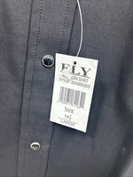 New Men’s ELY Cattleman Black Short Sleeve Pearl Snap 16.5 Large X-16