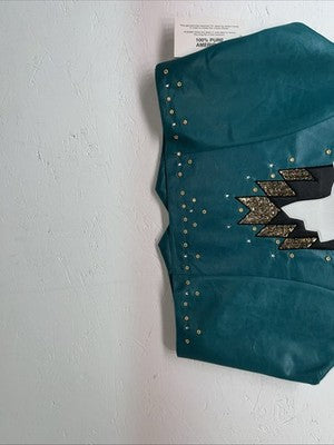 New Women’s Turquoise 1849 Authentic Ranchwear Horse Vest XL #3729 WW-32
