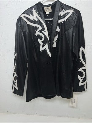 New Women’s 1849 Authentic Ranchwear Black Western Show Jacket Medium WW-21