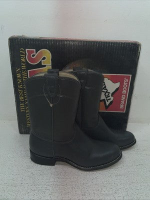 New Kids Gray Texas Brand Cowboy Boots. 3205 1 D. 23-87