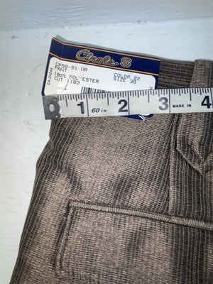 New Vintage Brown Circle S Polyester Pants #CP5091 XX-84