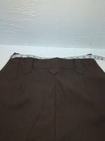 New Vintage Brown H Bar C Polyester Pants #477 3A-38