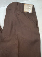 New Vintage Brown H Bar C Polyester Pants #477 3A-38