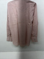 New Men’s Pink HBarC Ranchwear Pearl Snap Long Sleeve Shirt. 16x34 Large P-25