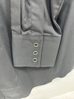 New Men’s ELY Diamond Black Western Design Long Sleeve Pearl Snap Large AA-17