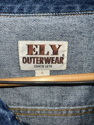 New Women’s ELY Outwear Blue Jean Jacket Large #241014 RR-11