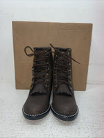 New Kids Brown Lace Up Bronco Cowboy Boots. C 1361 12.5 12 1/2 D. 23-16