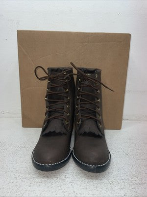 New Kids Brown Lace Up Bronco Cowboy Boots. C 1361 12.5 12 1/2 D. 23-16