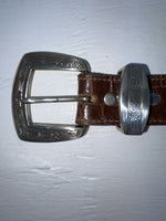 New Brown Genuine Leather Dan Post Tooled 34” Belt #5820 Z-134