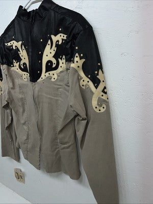 New Womans Black Tan 1849 Authentic Ranchwear 3XL Show Jacket #77872 QQ-14
