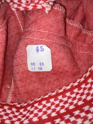 New Vintage Red Checkered Panhandle Slim Polyester Pants #8042 ZZ-70