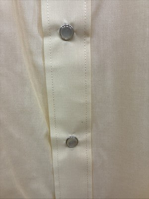 New Men’s White Horse Yellow Western Long Sleeve Pearl Snap Large AA-45