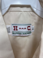 New Men’s H Bar C Tan Short Sleeve Pearl Snap 16.5 Large AA-111