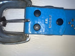 New Blue Genuine Leather Nocona Silver Bling XX Belt #N3431617 NN-135
