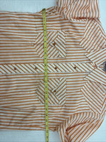 New Men’s Tem Tex Orange Stripe Long Sleeve Pearl Snap 16 X 35 Large AA-32