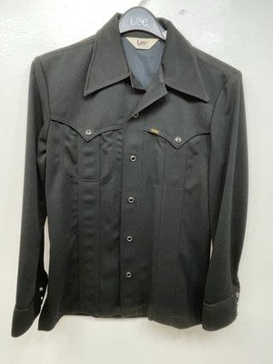 New Men’s Black Lee Long Sleeve Button Up Jacket 3B-115