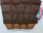 New Men’s Brown Comfy Reversible Puffer Vest Medium #5632 S-605