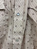 New Men’s Dickson Jenkins Brown Designed Long Sleeve Pearl Snap 16 Large AA-34
