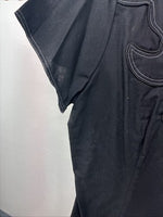 New Women’s Panhandle Slim Black Short Sleeve Pearl Snap Size Large TT-48