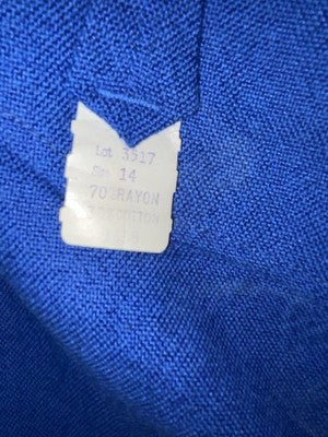 New Vintage Blue Western Girl Polyester Pants #3417 VV-41
