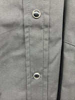 New Men’s ELY Cattleman Black Western Short Sleeve Pearl Snap 16 Large T-53