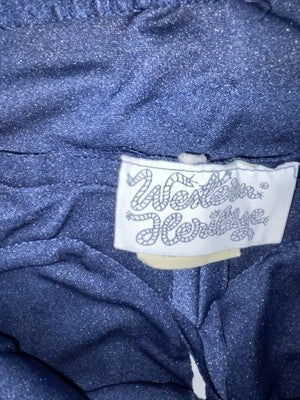 New Vintage Blue Western Heritage Polyester Pants #G31 XX-31