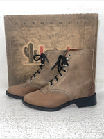 New Kids Brown Lace Up Laredo Cowboy Boots. 2005 13 M. 23-32
