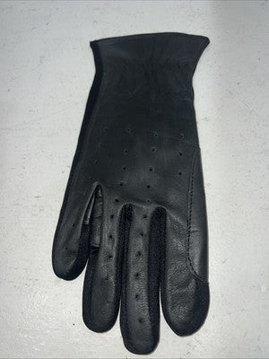New Tough 1 Black Leather Equestrian Riding Gloves Q-507