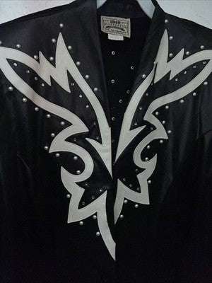 New Women’s Black 1849 Authentic Ranchwear Western Show Jacket Large UU-67