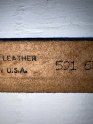 New Cherry Black Genuine Leather Tooled 34” Belt #591 JJ-32