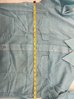 New Men’s Mesquite Blue Long Sleeve Pearl Snap 16 X 35 Large CC-61