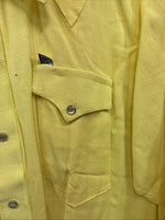 New Men’s RockMount Yellow Long Sleeve Pearl Snap Medium O-76