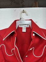 New Women’s Dickson Jenkins Red Long Sleeve Button Up Size 34 MM-97