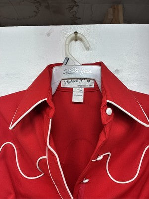 New Women’s Dickson Jenkins Red Long Sleeve Button Up Size 34 MM-97