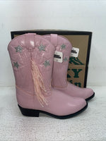 New Youth Pink With Fringe Smoky Mountain Cowboy Boots. 1058 J C 3. 22-4