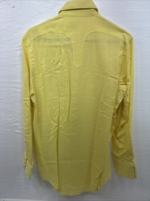 New Men’s RockMount Yellow Long Sleeve Pearl Snap Medium O-76