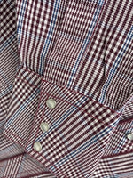 New Men’s Champion Western Burgundy Plaid Long Sleeve Pearl Snap XL M-100