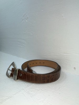 New Brown Genuine Leather Dan Post Tooled 34” Belt #5820 Z-134