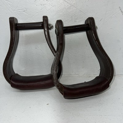 New Brown Plastic With Leather Stirrups FF-6
