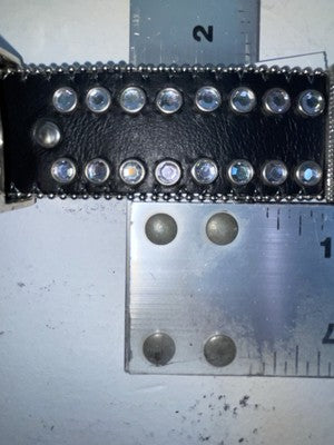 New Black Genuine Leather Nocona Silver Bling L Belt #N3466401 Z-100